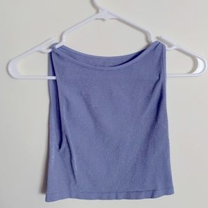 XS/S sparkly baby blue crop top! Super comfy, only worn a few times.